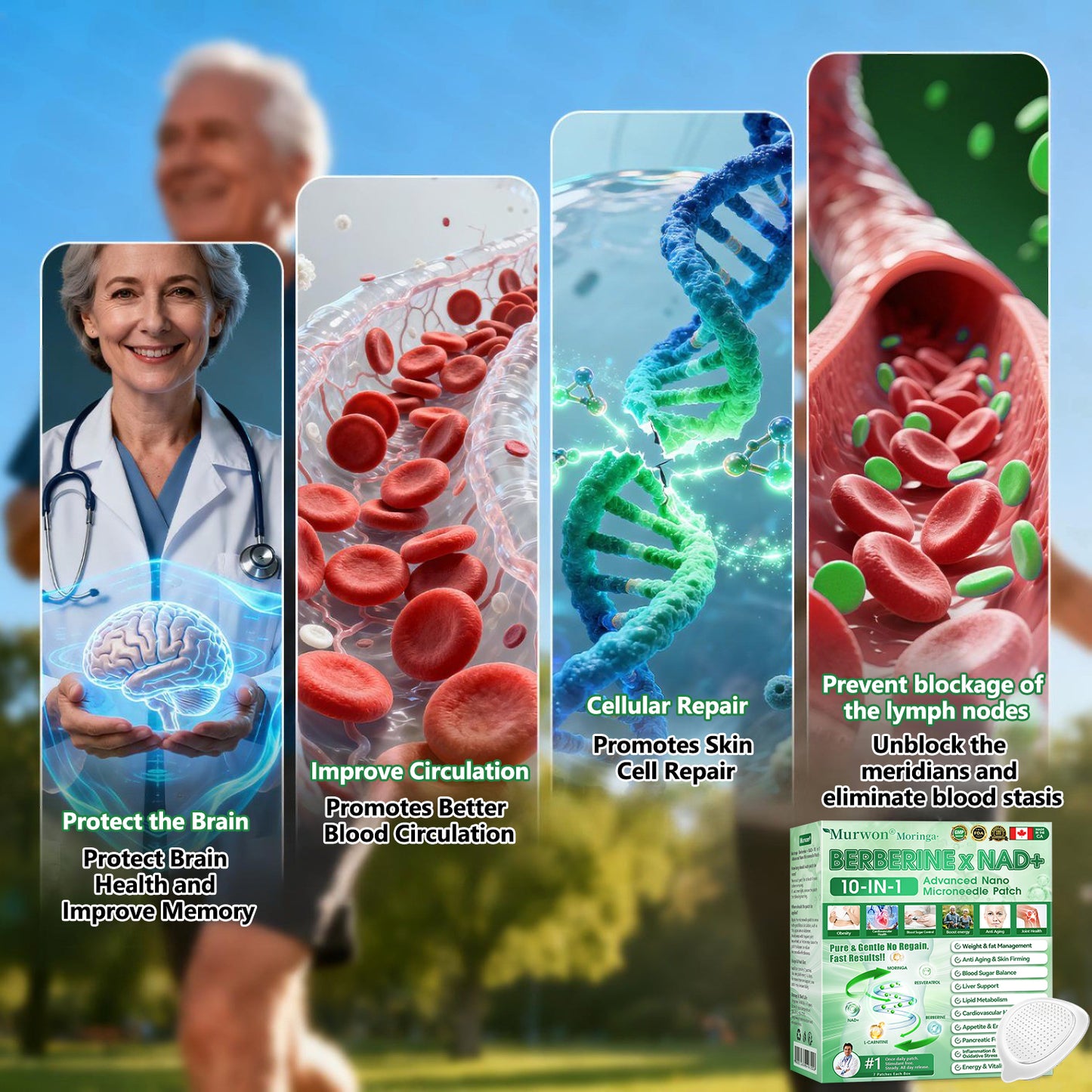 🇨🇦 Official store👩‍⚕️𝐌𝐮𝐫𝒘𝒐𝒏® Moringa · Berberine × NAD+ 𝟏𝟎-𝐢𝐧-𝟏 𝐀𝐝𝐯𝐚𝐧𝐜𝐞𝐝 𝐍𝐚𝐧𝐨 𝐌𝐢𝐜𝐫𝐨𝐧𝐞𝐞𝐝𝐥𝐞 𝐏𝐚𝐭𝐜𝐡 — 𝐎𝐧𝐜𝐞 𝐃𝐚𝐢𝐥𝐲, 𝐕𝐢𝐬𝐢𝐛𝐥𝐞 𝐑𝐞𝐬𝐮𝐥𝐭𝐬 𝐢𝐧 𝟕 𝐃𝐚𝐲𝐬3🎁