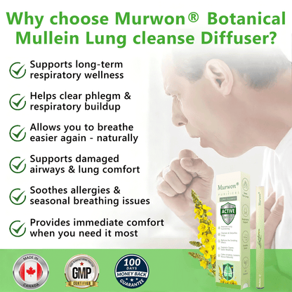 🇨🇦 𝐏𝐫𝐨𝐮𝐝𝐥𝐲 𝐂𝐚𝐧𝐚𝐝𝐢𝐚𝐧 𝗠𝗮𝗱𝗲 & 𝑺𝒉𝒊𝒑𝒑𝒆𝒅👑𝐌𝐮𝐫𝐰𝒐𝒏® 𝐁𝐨𝐭𝐚𝐧𝐢𝐜𝐚𝐥 𝐌𝐮𝐥𝐥𝐞𝐢𝐧 𝐋𝐮𝐧𝐠 𝐂𝐥𝐞𝐚𝐧𝐬𝐞 𝐃𝐢𝐟𝐟𝐮𝐬𝐞𝐫🔥(👨‍⚕️Cough, Pharyngitis, shortness of breath, sputum, stuffy nose, bronchitis, bronchitis, allergy symptoms, lung discomfort)2💕