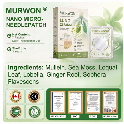 Authorized Flagship Store ✨|🌥️𝑴𝑼𝑹𝑾𝑶𝑵® 𝑵𝑨𝑵𝑶 𝑴𝑰𝑪𝑹𝑶-𝑵𝑬𝑬𝑫𝑳𝑬𝑷𝑨𝑻𝑪𝑯 (directly acting on slow Diseases such as obstructive pulmonary disease, asthma, chronic bronchitis, respiratory infections, lung cancer, sinusitis, etc2❤️