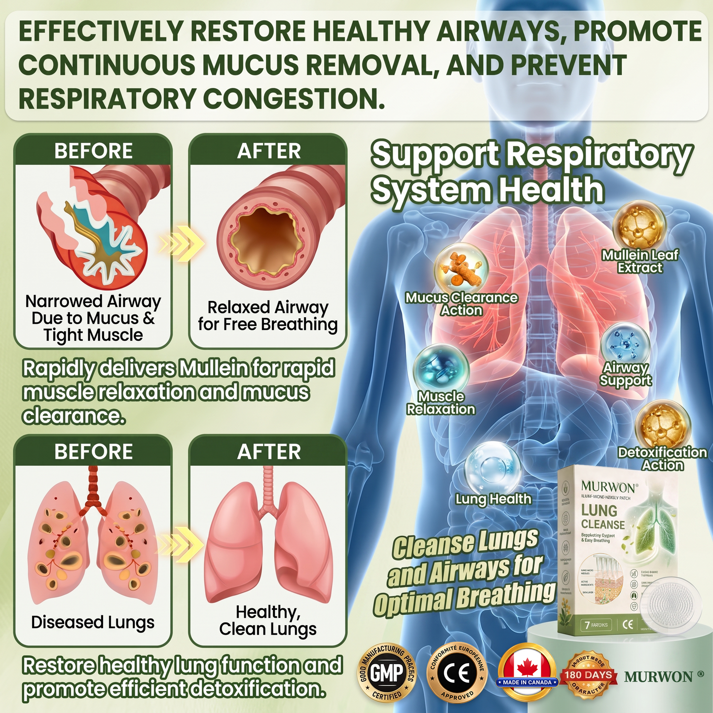 Authorized Flagship Store ✨|🌥️𝑴𝑼𝑹𝑾𝑶𝑵® 𝑵𝑨𝑵𝑶 𝑴𝑰𝑪𝑹𝑶-𝑵𝑬𝑬𝑫𝑳𝑬𝑷𝑨𝑻𝑪𝑯 (directly acting on slow Diseases such as obstructive pulmonary disease, asthma, chronic bronchitis, respiratory infections, lung cancer, sinusitis, etc2❤️